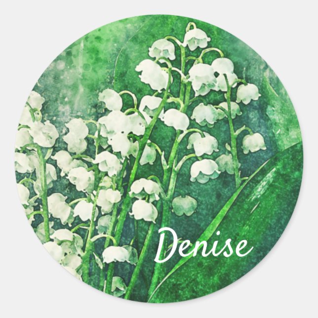 Liljekonvalj Personliga Sigill Klistermärken (Framsida)