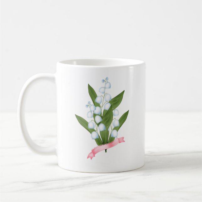 Liljekonvalj, retro kaffemugg (Vänster)