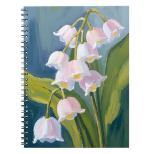 Liljekonvalj Vattenfärg Målad Blomma Anteckningsbok