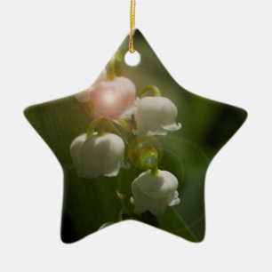 Liljekonvaljblommigt Julgransprydnad Keramik
