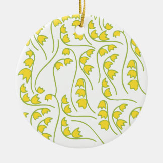 Liljekonvaljblommönster Julgransprydnad Keramik