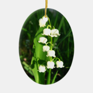 Liljekonvaljblommor Julgransprydnad Keramik