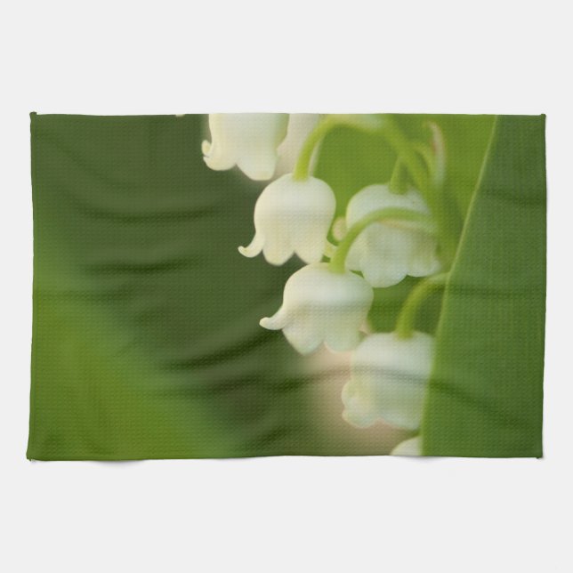 Liljekonvaljblommor Kökshandduk (Horisontell)