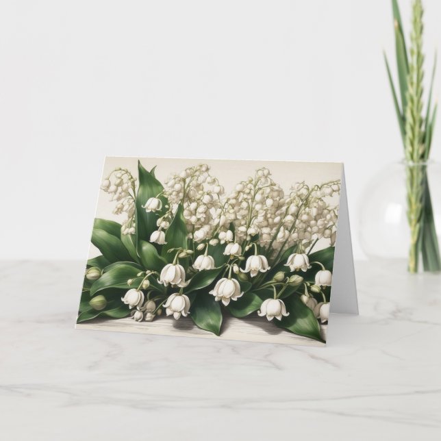 Liljekonvaljblommor Kort (Framsida)