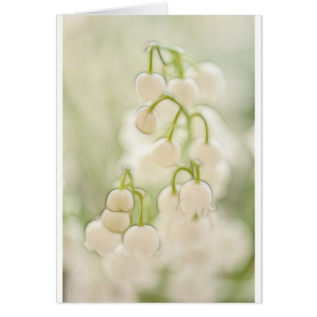 Liljekonvaljblommor skissar hälsningskort (Framsidan)