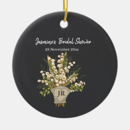 Liljekonvaljbouquet Bröllopsdusch  Julgransprydnad Keramik