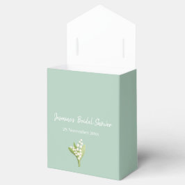 Liljekonvaljbouquet Bröllopsdusch Presentaskar