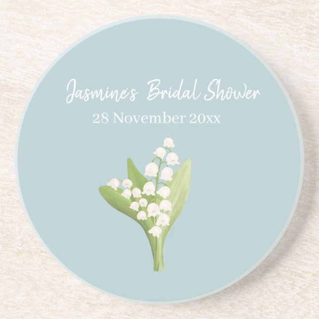 Liljekonvaljbouquet Bröllopsdusch  Underlägg (Framsidan)