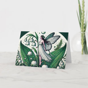 Liljekonvaljfeillustration vår       kort