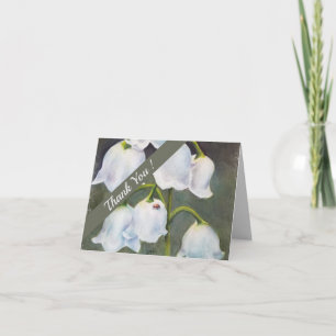 Liljekonvaljvattenfärgblommigt Tack Kort