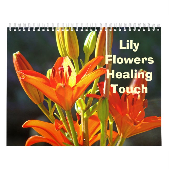 Liljor Blommor Läkande Beröring Kalender Blommig (Omslag)