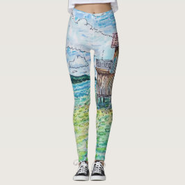 Liljor i sjö leggings