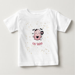 LILL BOO Söt Rosa Spöke Med Ballong T-Shirt