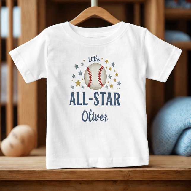 Lilla All-Star Baseboll med Stjärnor T Shirt (Skapare uppladdad)