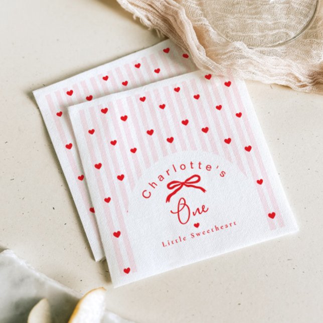 Lilla Älskling 1-års Valentine Pappersservett (Skapare uppladdad)