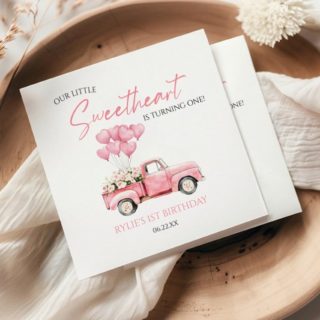 Lilla Älskling Alla Hjärtans Dag Födelsedagsfest Pappersservett (Skapare uppladdad)