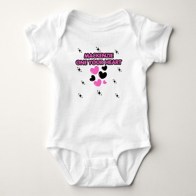LILLA ÄLSKLING, VIT 1-ÅRS FEST T SHIRT (Framsida)