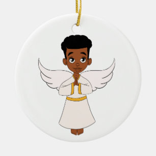 Lilla Angel Boy Julgransprydnad Keramik
