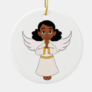 Lilla Angel Girl Julgransprydnad Keramik