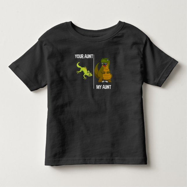 Lilla Auntie Dinosaur Ligua Dino Coola Moster T Shirt (Framsida)