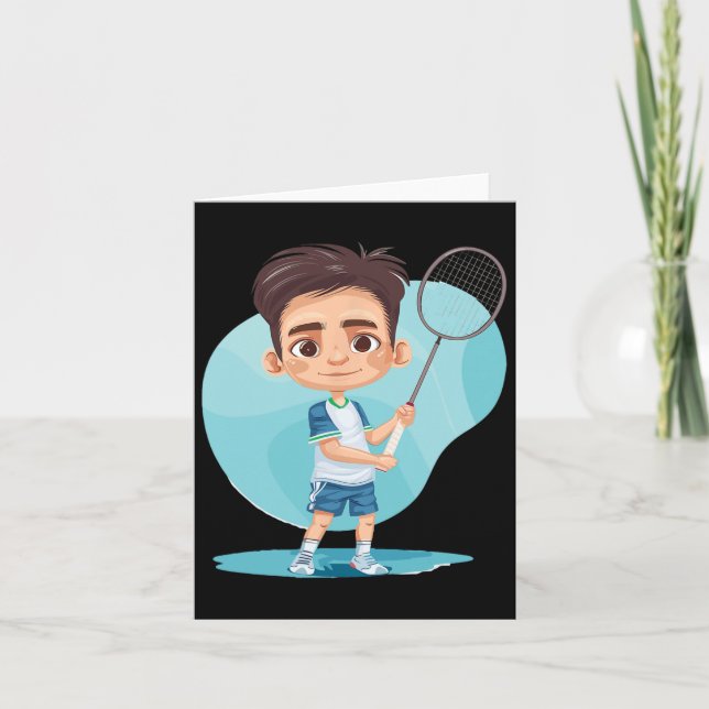 Lilla Badminton-spelarens skyttelspel för pojkar Kort (Framsida)