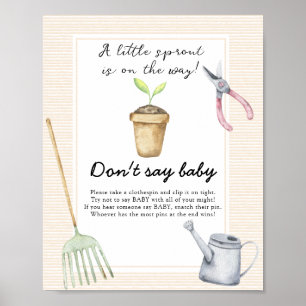Lilla barnskötare - säg inte baby poster
