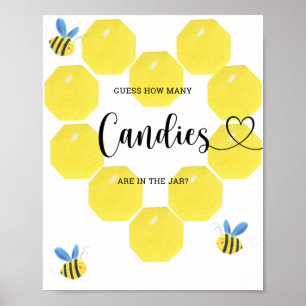 Lilla BEE gissa hur många kaniner Poster