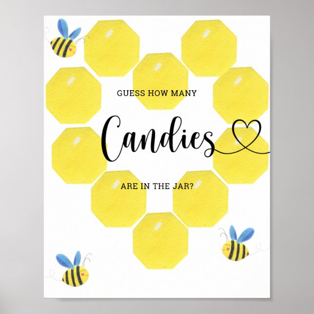 Lilla BEE gissa hur många kaniner Poster (Framsidan)