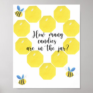 Lilla BEE gissa hur många kaniner som Poster