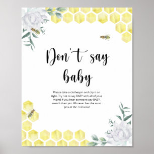 Lilla BEE säg inte baby Poster