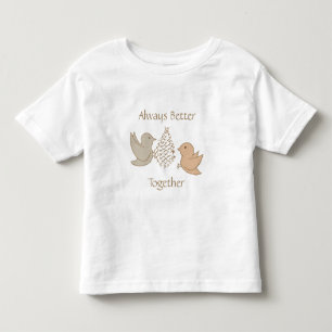 Lilla Beige Birdies vid Feeder - Bättre tillsamman T Shirt