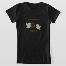 Lilla Beige Birdies vid Feeder - Bättre tillsamman T Shirt