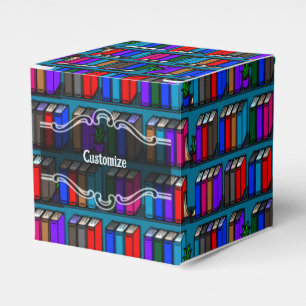 Lilla Bibliotek Bok Shelves Teal Cube Presentaskar