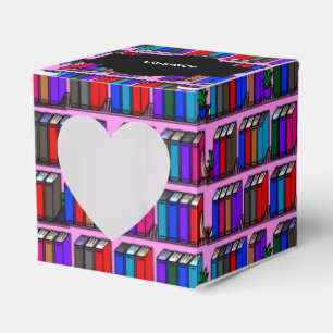 Lilla Bibliotek Bok Shelving Rosa Heart Presentaskar