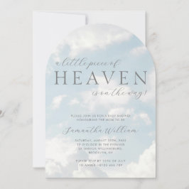 Lilla Biet i Heaven Baby Shower Cloudy Inbjudningar