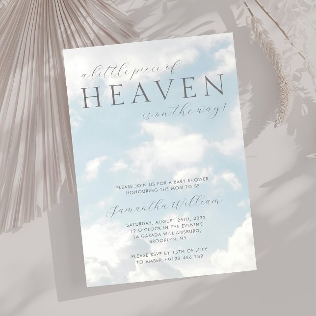 Lilla Biet i Heaven Baby Shower Dreamy Inbjudningar (Skapare uppladdad)