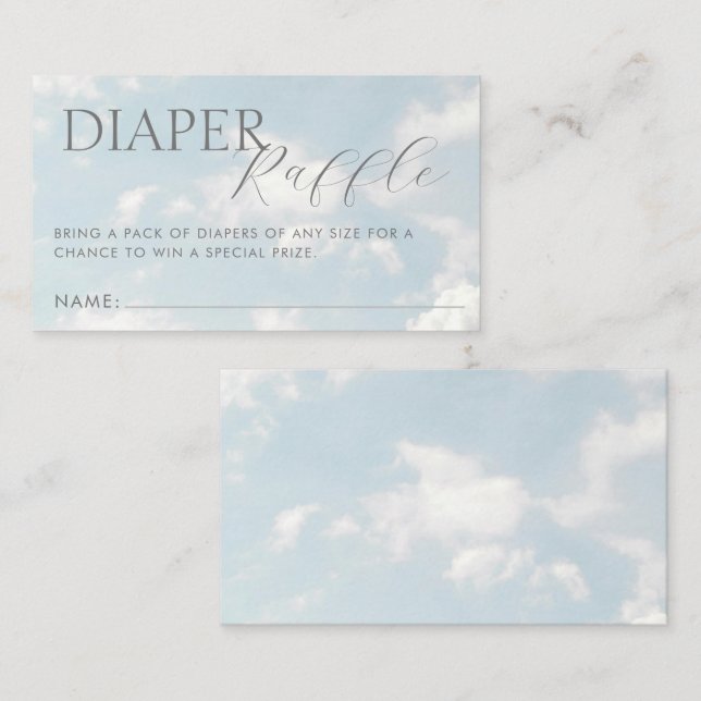 Lilla Biet i Heaven Baby Shower Dreamy Tilläggskort (Fram/baksida)