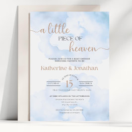 Lilla Biet i Heaven Baby Shower Inbjudan Editable