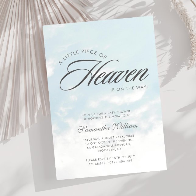 Lilla Biet i Heaven Clouds Baby Shower Inbjudningar (Skapare uppladdad)