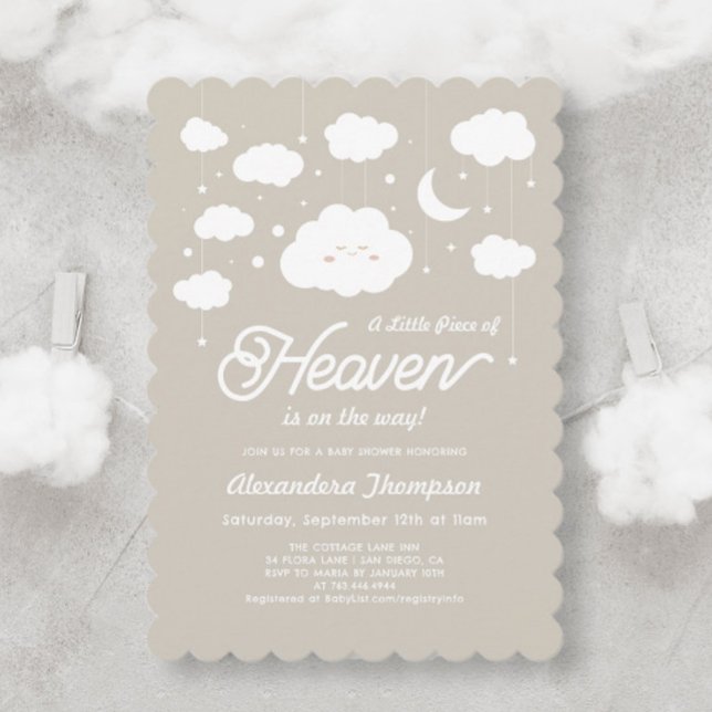 Lilla Biet i Heaven Sent Baby Shower Inbjudningar (Skapare uppladdad)