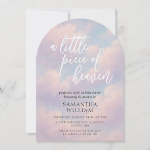 Lilla Biet i Heaven Whimsical Baby Shower Arch Inbjudningar