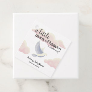 Lilla Biet i himmelmolnen Dove Baby Shower Gåvor Etiketter
