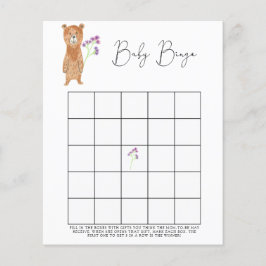 Lilla björn - Baby shower bingo spel