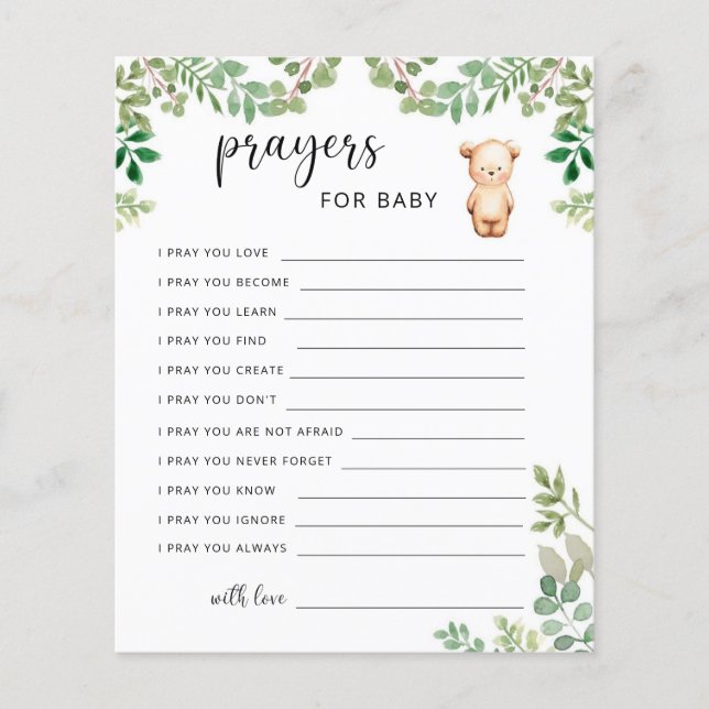 Lilla björn - böner för baby (Framsida)