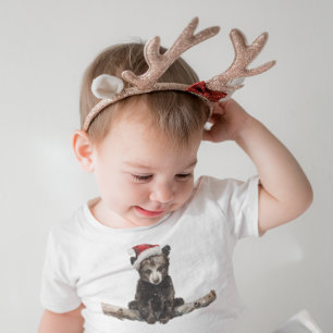Lilla björn med julhatt, anpassade t shirt