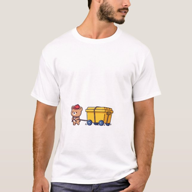 Lilla björn, stor last t shirt (Framsida)