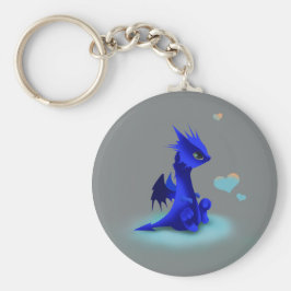 Lilla blå drake från kärlek nyckelring