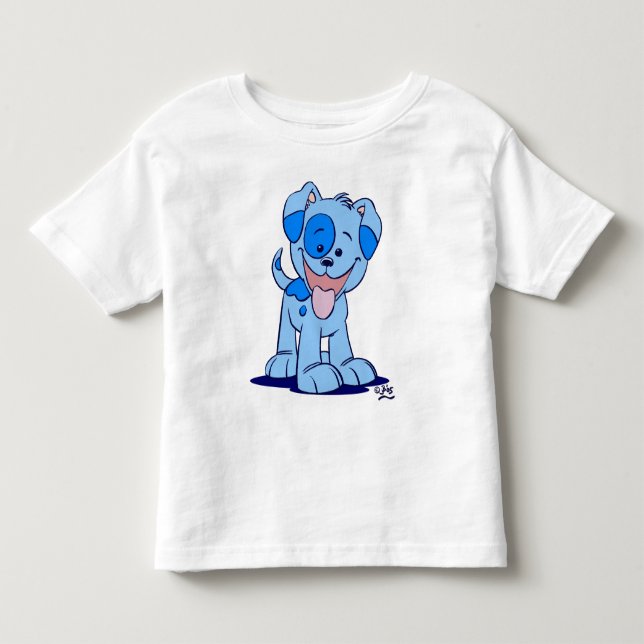 Lilla blå marionettbarn T-shirt (Framsida)