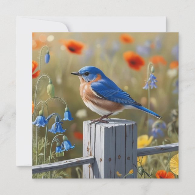 Lilla blått plattat Helgdag-kort Julkort (Framsida)