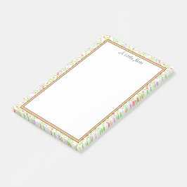 Lilla blommade anteckningar post-it block